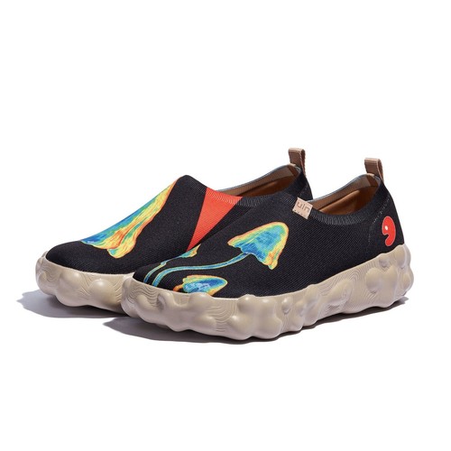 Women Size 5-11 UIN Slip On Shoes Canva Comfortable Loafer "Mysterious Plant 2 " - Picture 4 of 8