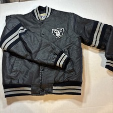 Vintage 90s NFL Logo 7 Las Vegas Oakland LA Raiders Football Jacket Sz XL Yth