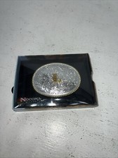 New Women  s Nocona Gold Silver  L  Belt Buckle. 37572-L A-113