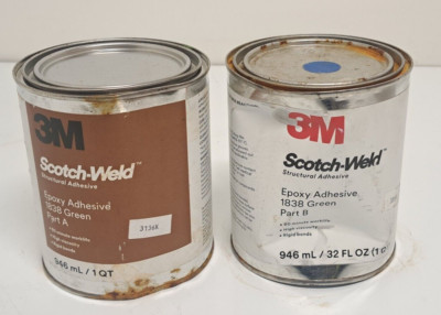3M Scotch-Weld 20152 Epoxy Adhesive 1838 Part B/A, Green, 1 quart Kit