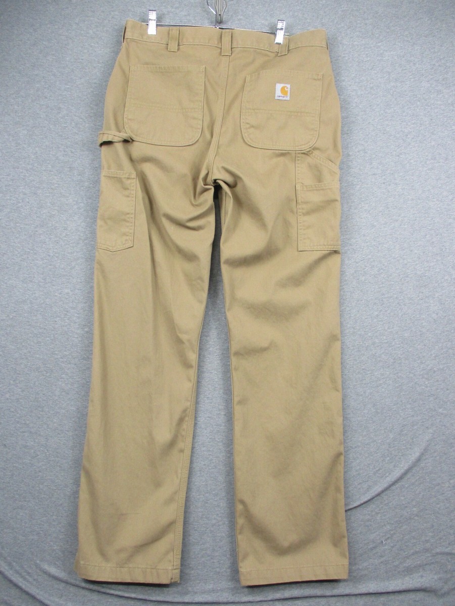 Carhartt Carpenter Pants 34x33 Men's Brown Duck Canvas Work