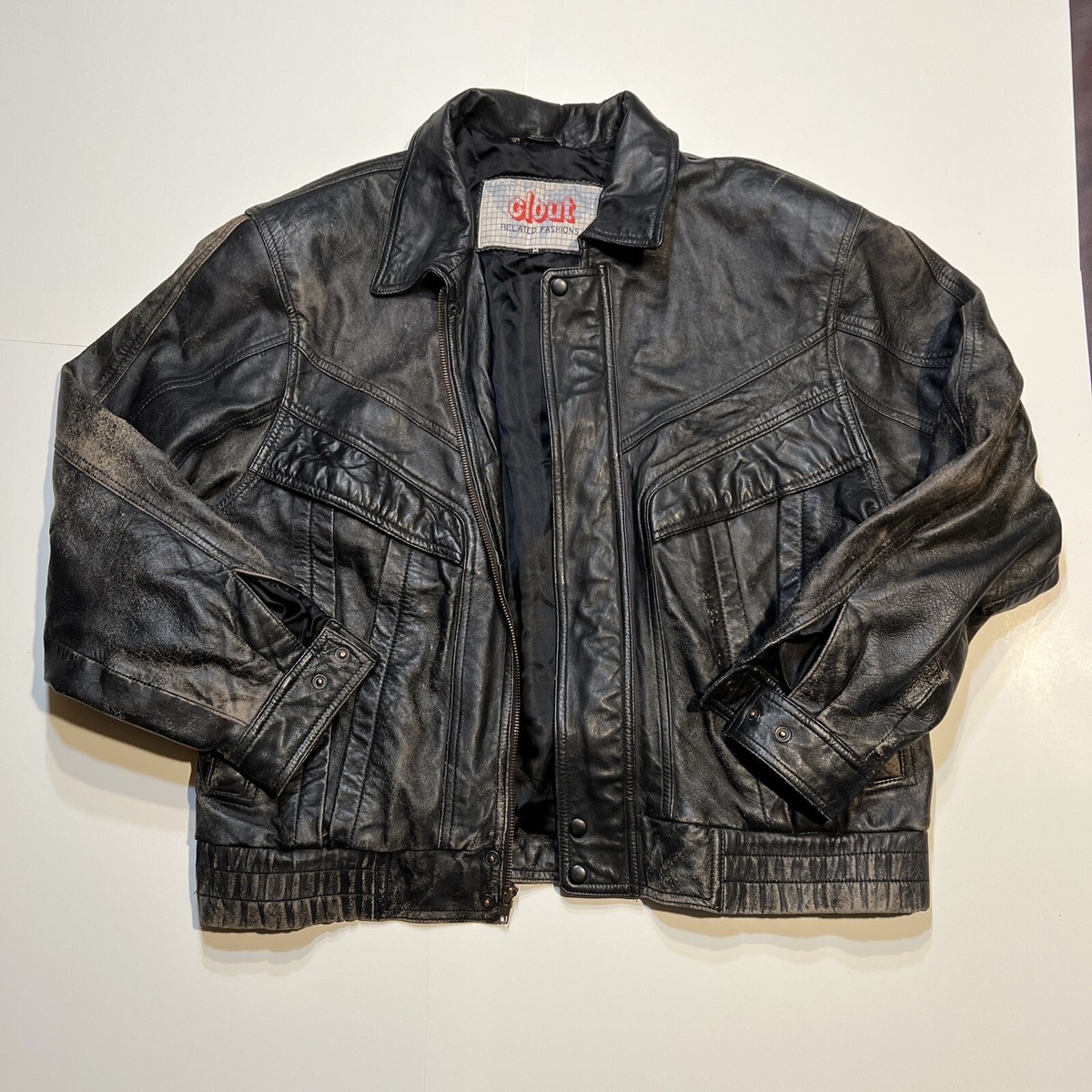Vintage 80s Black Leather Jacket By Clout Related Fashion Vintage 80s Black Leather Jacket By Clout Related Fashion