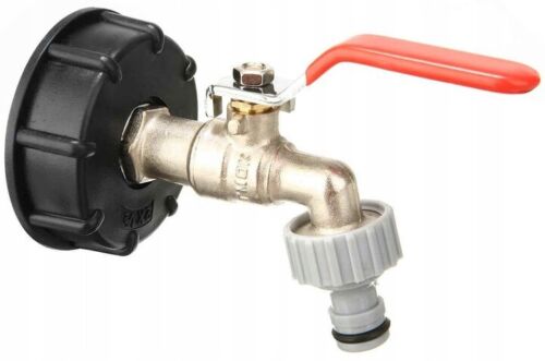 Robinet de vidange IBC S60/2 adaptateur housse de tuyau robinet conteneur bouchon 1/2 3/4 - Photo 1/3