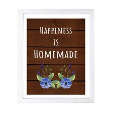 Designs ByLITA Happiness Is Homemade, Wall Print Framed Home Decor