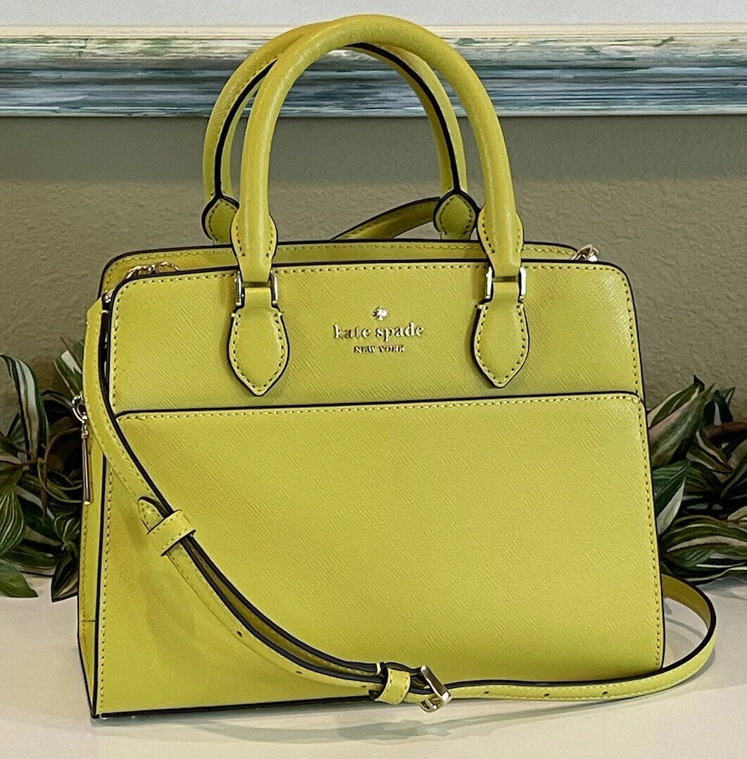 BORSA A TRACOLLA KATE SPADE MADISON MINI PICCOLA TRACOLLA TRACOLLA PELLE GIALLO LIME