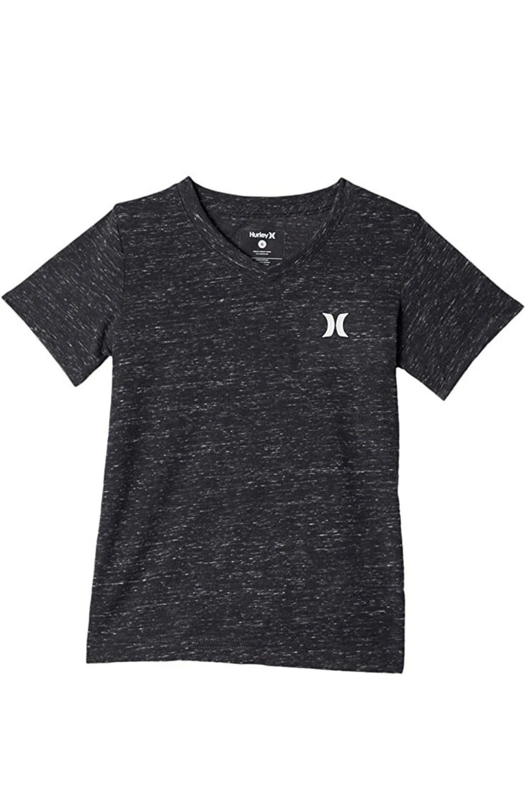 Hurley Big Boy's Short Sleeve Cloud Slub Staple Tee T-Shirt Carbon - Size 7