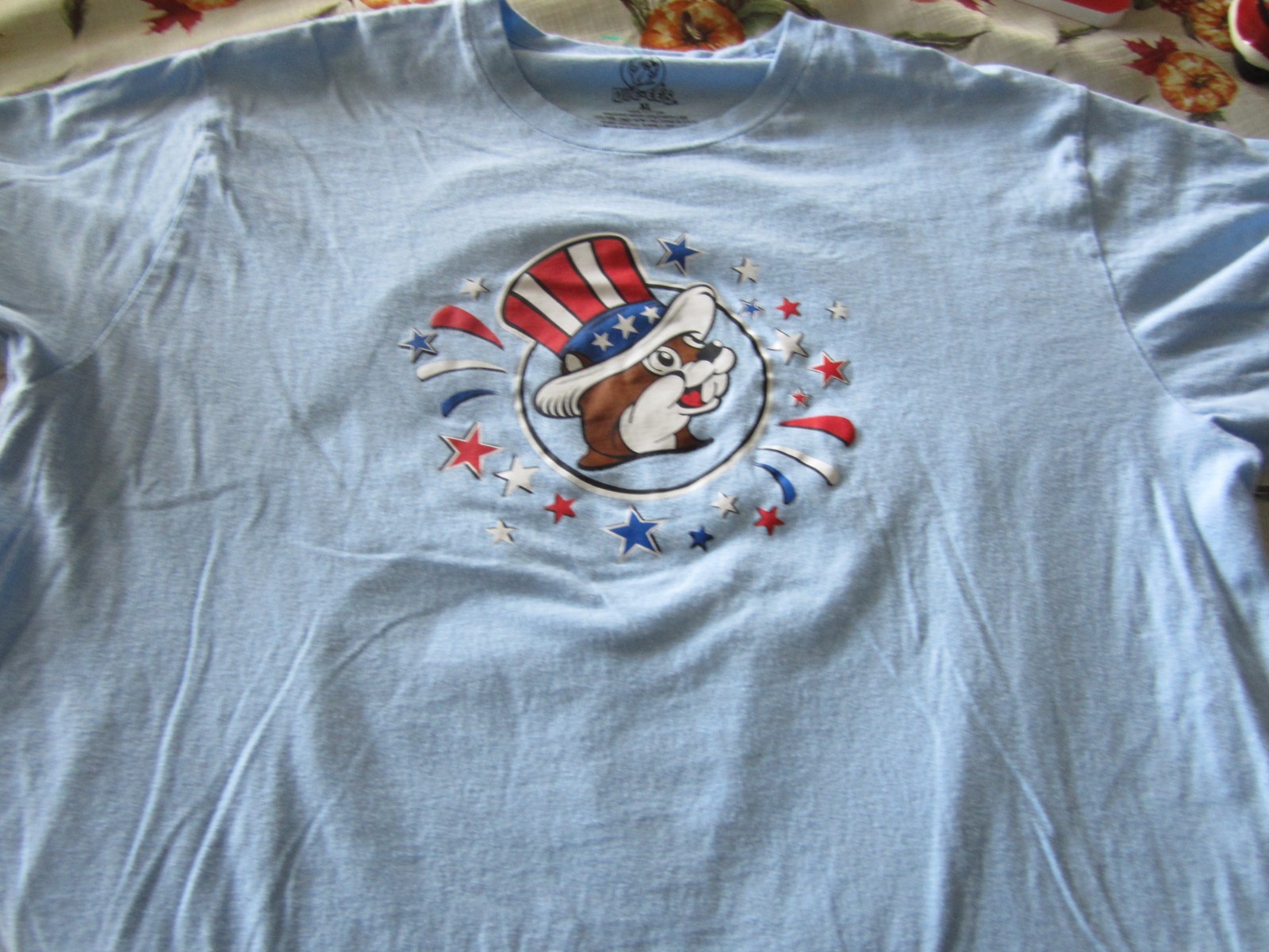 Buc-cee's T-Shirt - Light Blue - XL - Sweet Land of Liberty