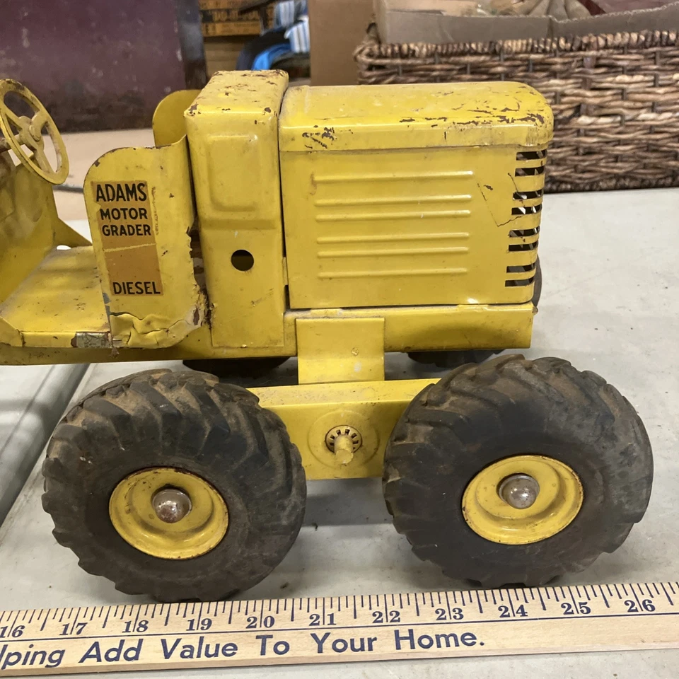 Vintage Doepke Model Adams Motor Grader Truck Toy 26 Inch Pressed Steel - Image 2 of 4