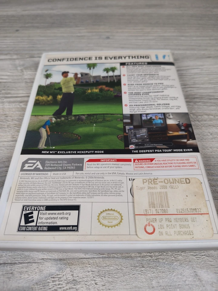 Tiger Woods PGA Tour 2008 + 2010 Bundle Video Game Nintendo Wii EA Sports E - Image 2 of 4