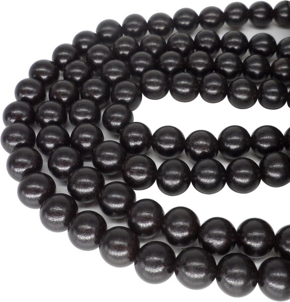 Ebenholz Perlen 8Mm Runde Schmuck Perlen FüR DIY Handwerk 200 StüCk Mit ZubehöR-image