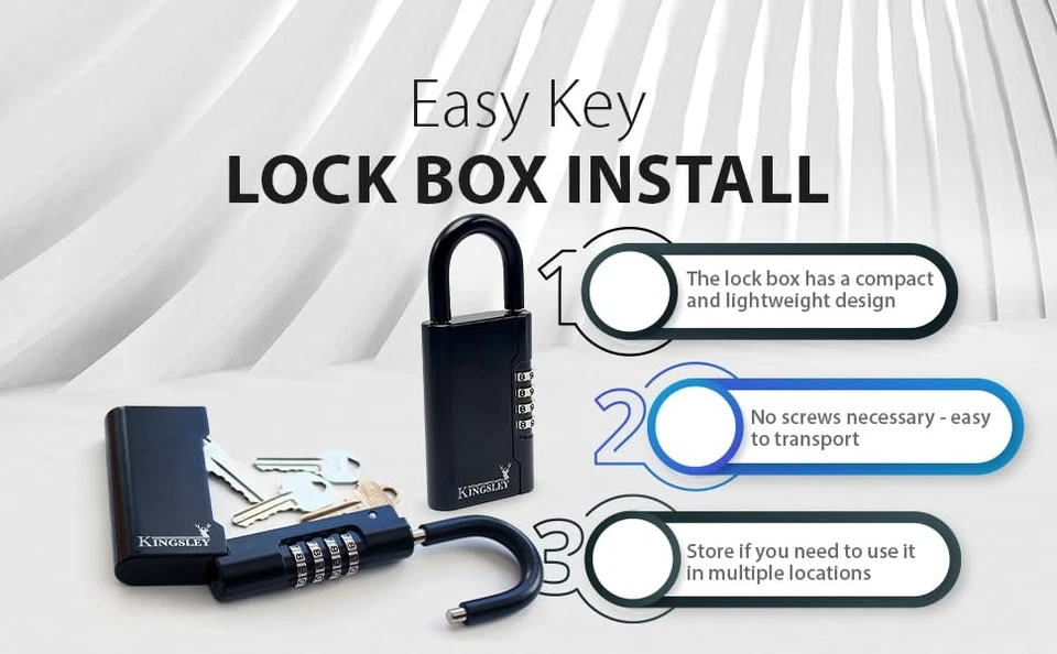 Portable Resettable Key Safe Lockbox for Realtors & Vacation Rentals - Image 3 of 4