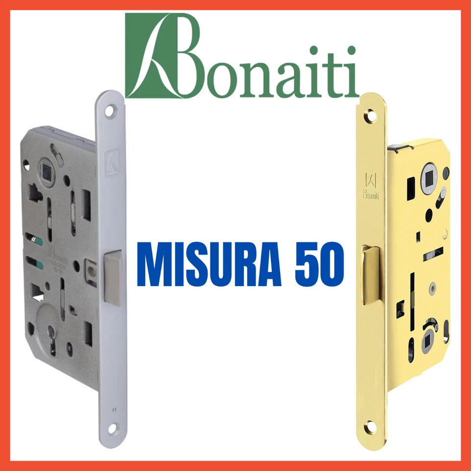 Serratura Porta Interna Bonaiti Patent con Chiave Reversibile Destra Sinistra