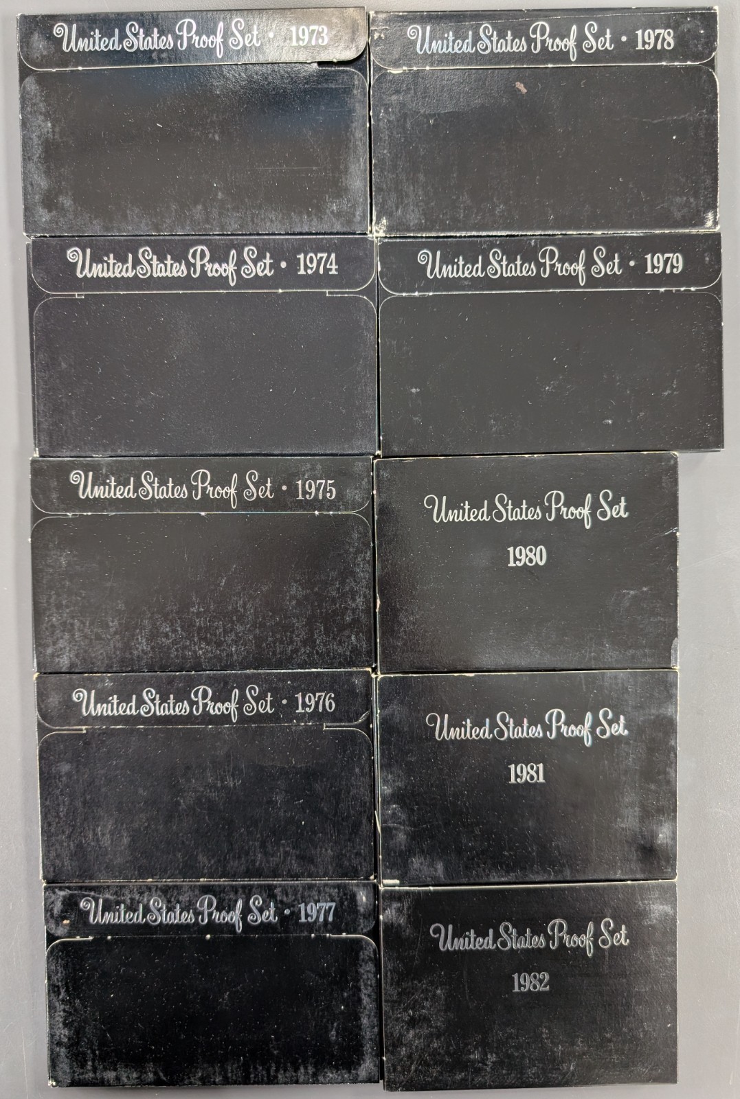 1973-1982 U.S. Mint Proof Sets OGP Box Lot of (10) Annual Sets