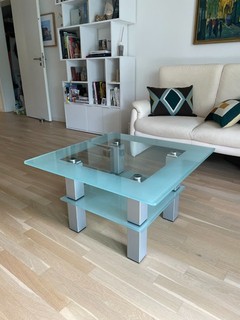 Chouchtisch Glas 75 x 75 cm