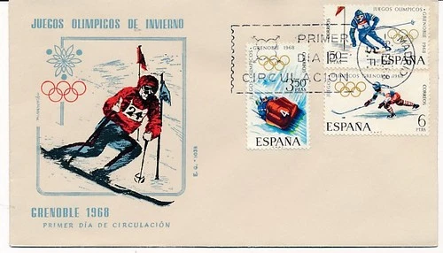 D69151 Winter Olympics 1968 Grenoble FDC Spain