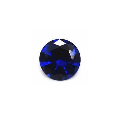 Blue Spinel Round Faceted Gemstone Brilliant Cut Vivid Blue Spinel Gem