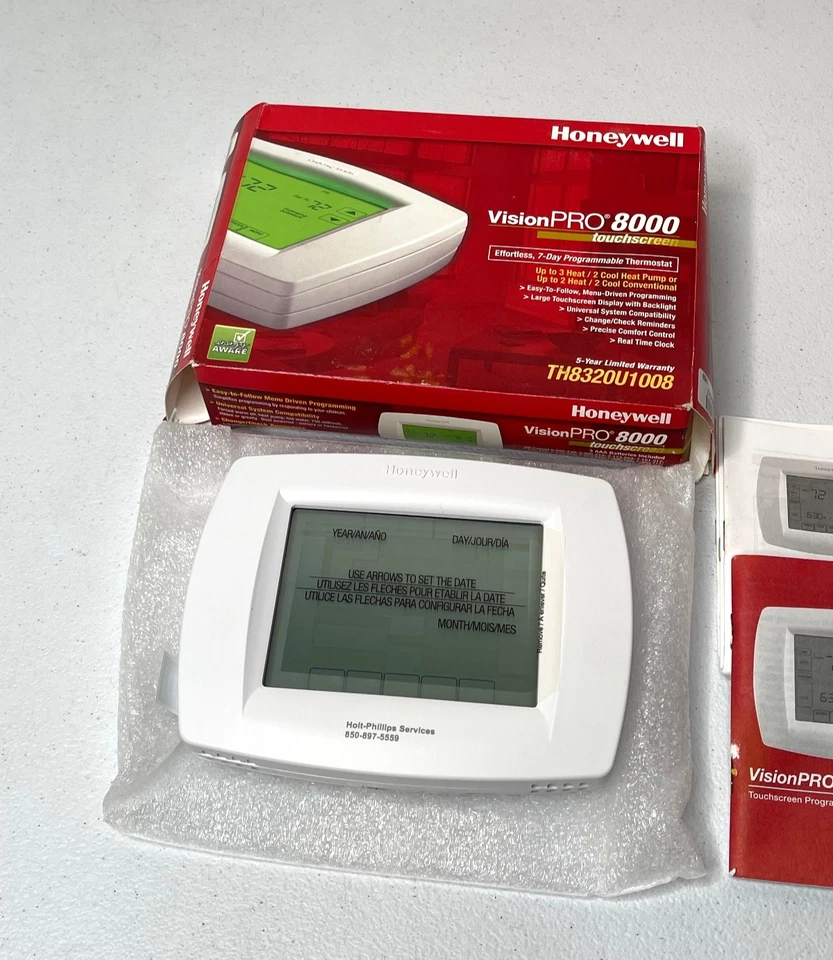 Honeywell TH8320U1008 7-Day VisionPro 8000 Touchscreen Programmable Thermostat - Image 2 of 4