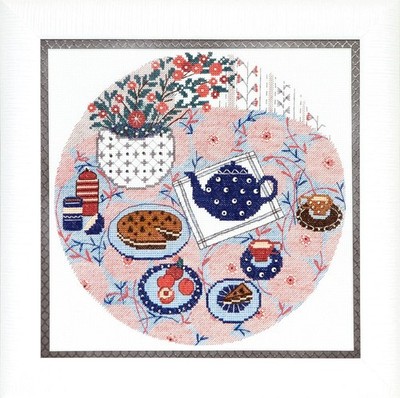 Cross Stitch ''Breakfast'' Embroidery Kit. Unprinted Сanvas Crystal Art