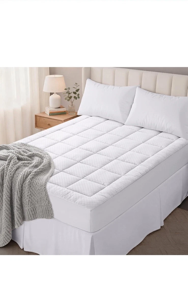 Full Size XL Mattress Topper 54”x80” Super Soft White Down Alternative