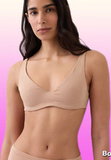 NWT GAP BODY Nude Organic Cotton Unlined Underwire Bra Size 34DD