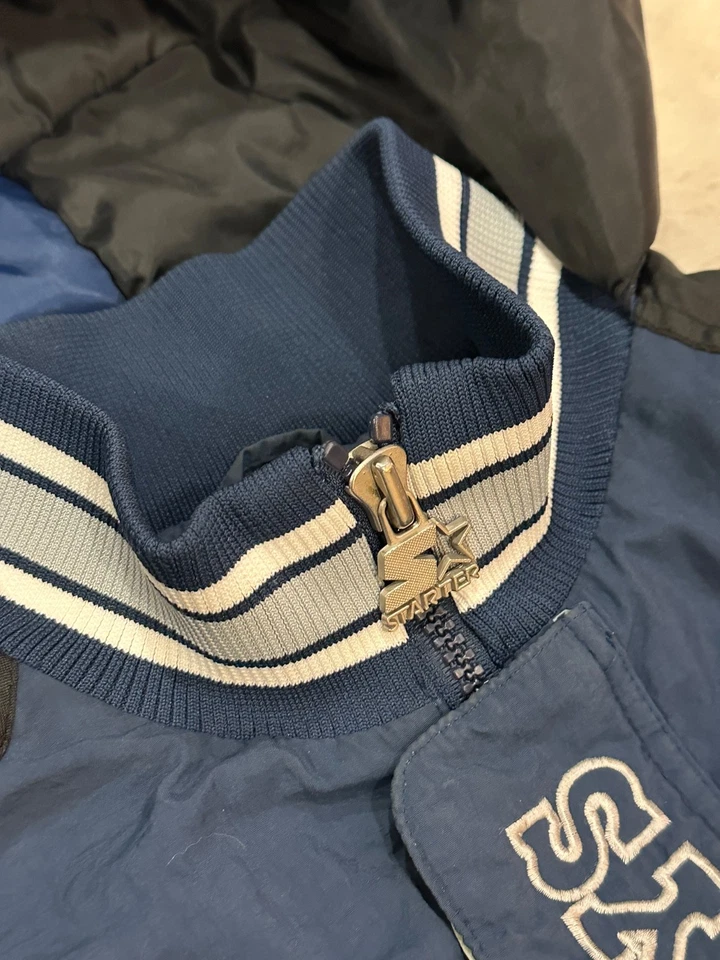 Chaqueta con Capucha Vintage Años 90 Dallas Cowboys Pro Line Starter Media Cremallera Mujer Talla L Foto 4 de 4