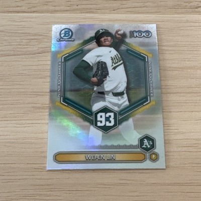 2026 Bowman Chrome Scouts Top 100 Prospects Wei-En Lin #BTP-93 Athletics