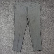 Ann Taylor Dress Pants Womens 8 Factory Signature Black White Micro Pattern