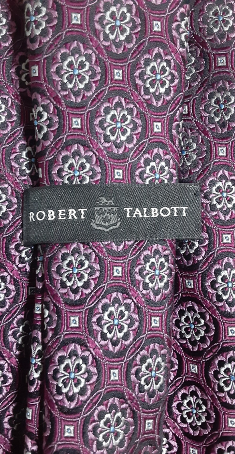 Robert Talbott Purple Geometric Circle Skinny Tie - image 3