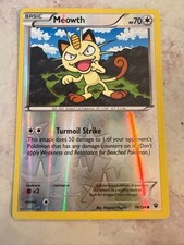 Meowth 74/124 Fates Collide Reverse Holo Pokemon Card Lightly Played