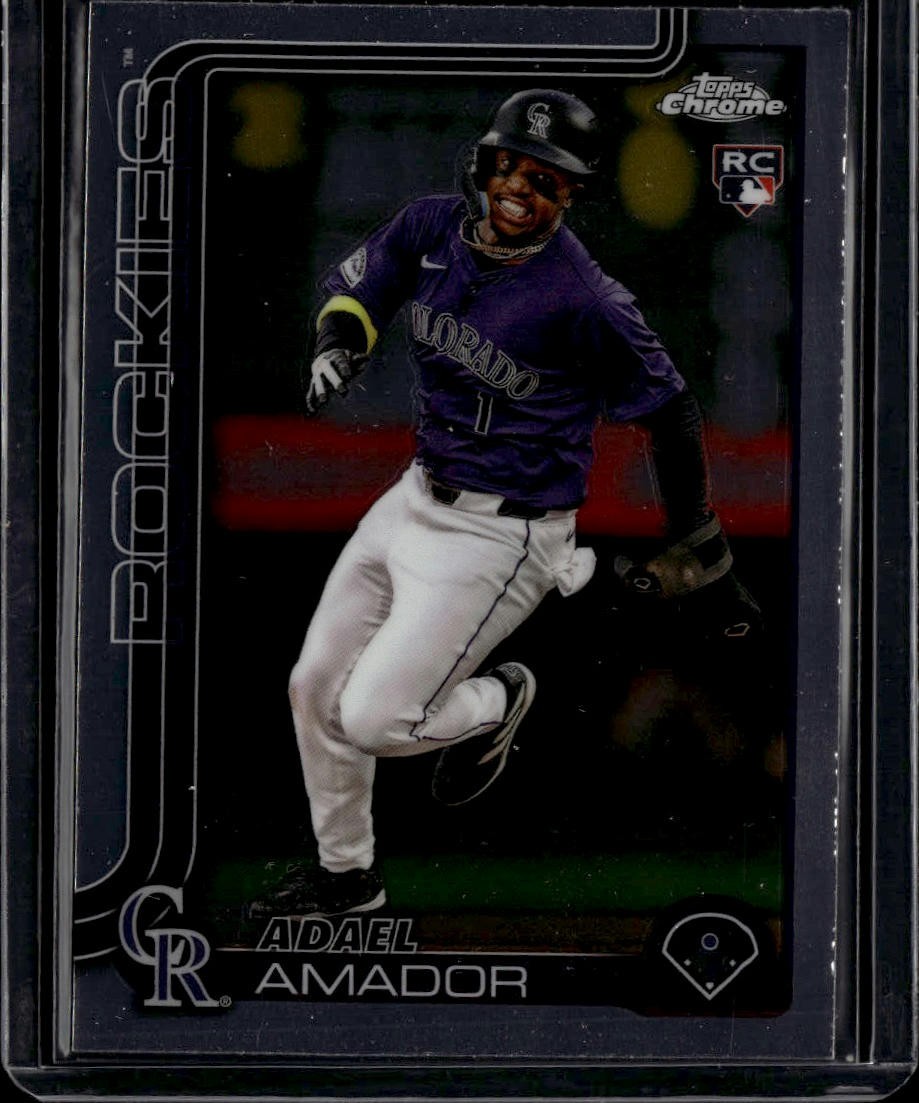 2025 Topps #191 Adael Amador Silver Crackle Foilboard