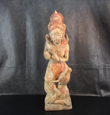 Bali Indonesian Wood Hand Carved Statue-Shiva & Nandi Balinese Hinduism