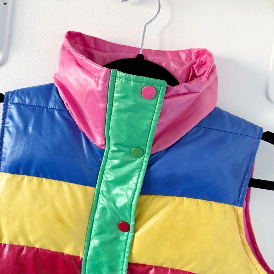 Chaleco acolchado LeTigre Colores Primarios Bloques de Color XS Retro Colorido Foto 2 de 4