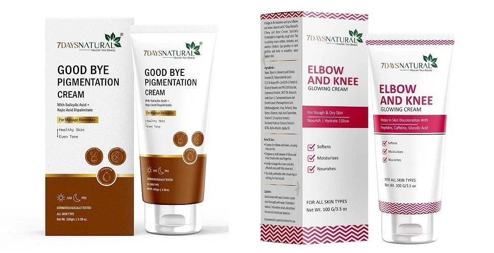 7DAYSNATURAL Goodbye Pigmentation Cream & Elbow & Knee Glowing Cream (pack of 2)