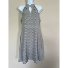 Express Polka Dot Halter Neck Keyhole Mini Dress Size 8