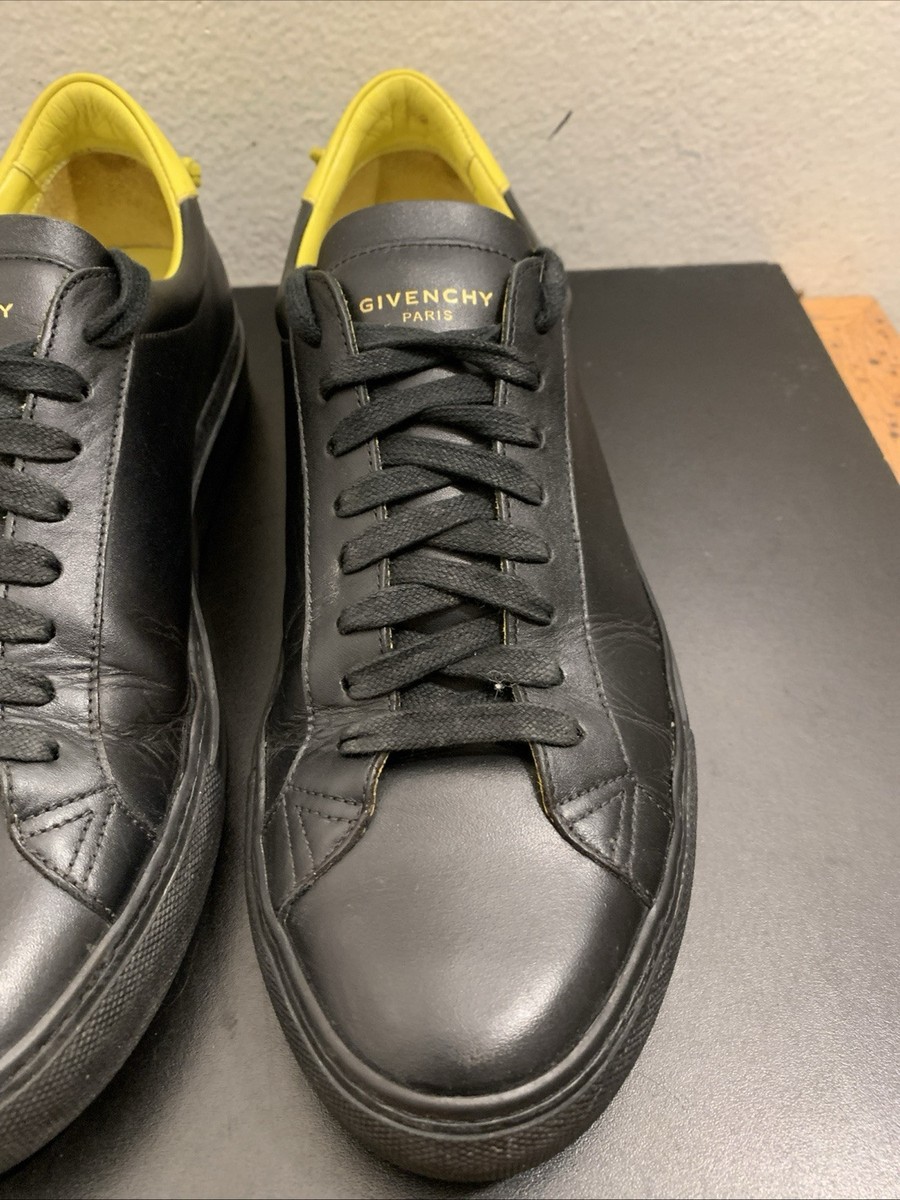 GIVENCHY PARIS 17 URBAN STREET KNOTS LOW SNEAKER BLACK YELLOW 42/9