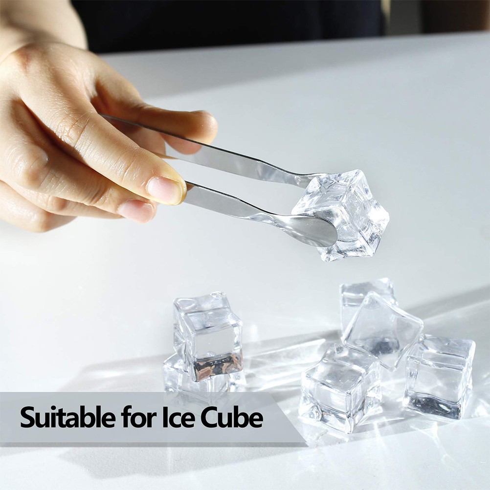 6PCS Ice Tongs Mini Serving Tongs Stainless Steel Kitchen Tongs For Appetizers S