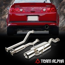 Fits 2002-2006 Acura Rsx Type-s Dc5 4 Beveled Tip Muffler Ss Catback Exhaust