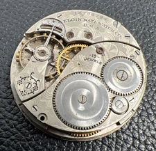 1912 Elgin 12s 15j Grade 314 Model 2 Pocket Watch Movement Parts or Repair