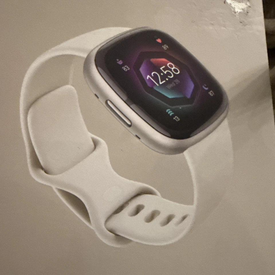 Fitbit Sense 2 - Health + Fitness Smartwatch in Lunar White - New in Sealed Box - Image 2 of 4