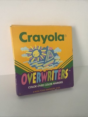 Vtg 1993 Crayola Overwrites Markers Color Over Color Markers 8 Ct