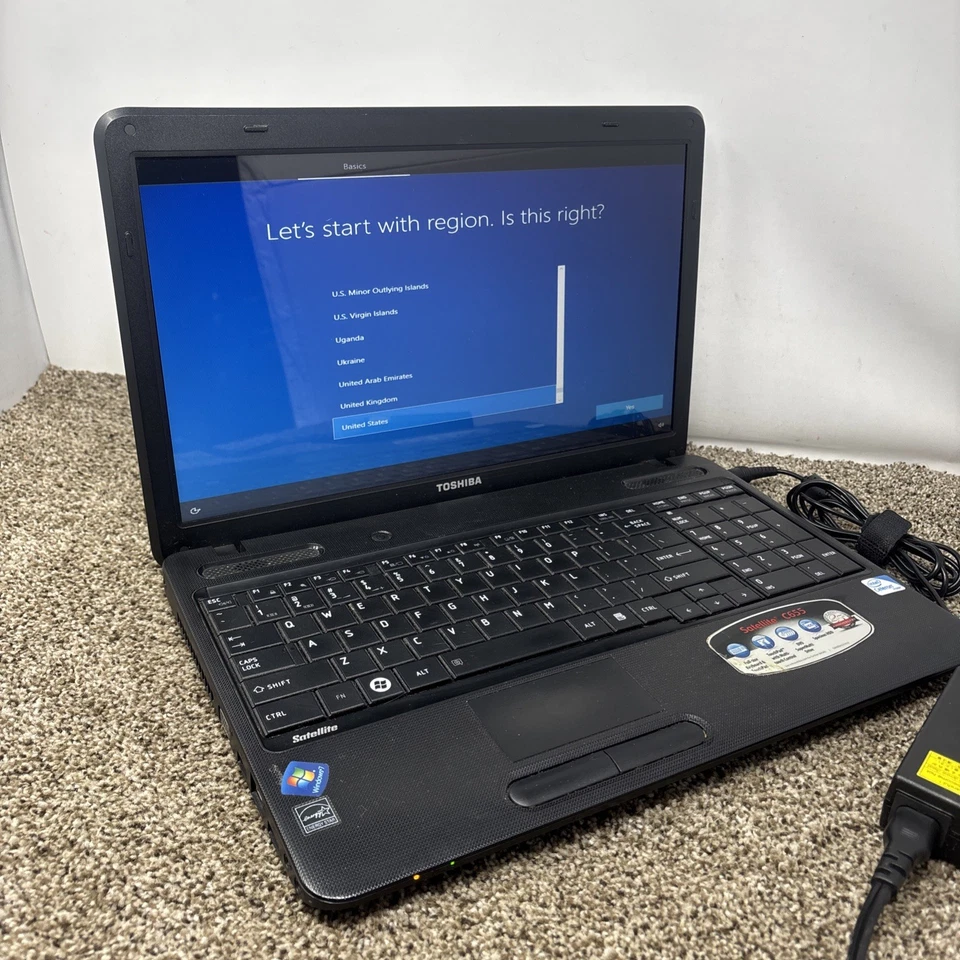 Toshiba Satellite C655 Intel Celeron 2.20GHz  2GB RAM 15.6" 250GB HDD Win 10 - Image 3 of 4