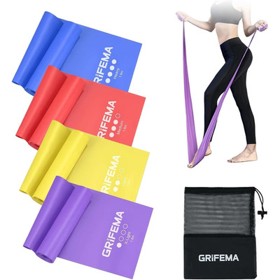 Fitbeast Theraband Set of 3, 2M Terra Band, Fitness Bands with 3 Exercise Bands