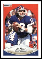 Jim Kelly 1990 Fleer #113 Buffalo Bills NFL READ FREE SHIPPING AutographDen