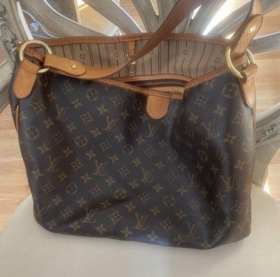 Louis Vuitton Delightful White Interior Shoulder Bag MM Brown Canvas