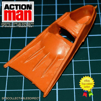Action Man Vintage Palitoy Frogman Gummi Schwimmflosse/Flipper um 1970 KOSTENLOSER VERSAND UK