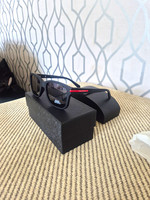 PRADA 5101 Men’s Square Sunglasses Black Plastic Frame Tinted 52-18 143mm
