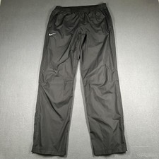Nike Track Pants Mens Medium Black Lightweight Running Zip Ankle 473879-010