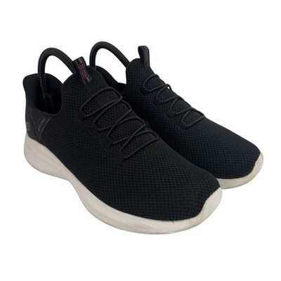 Skechers BOBS Sport Slip-Ins Shoes Womens Size 7 Black Memory Foam SN 117713
