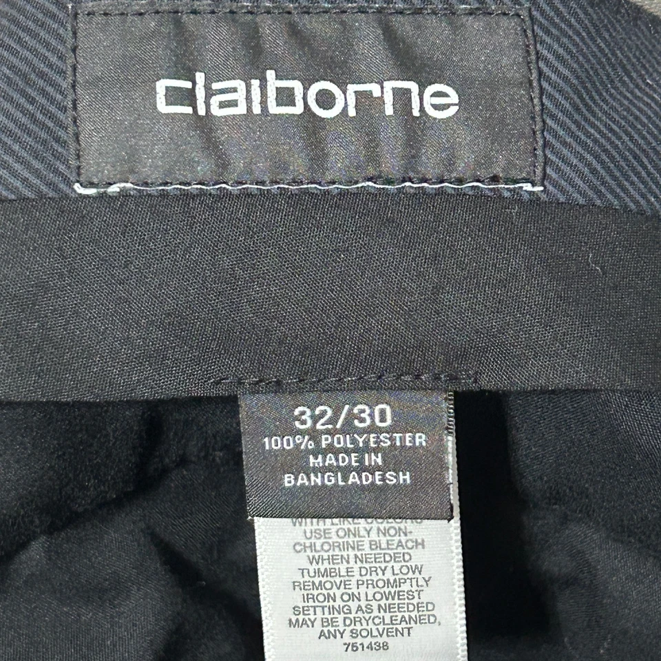 Брюки мужские Claiborne 32x30 серые платье плоские спереди брюки из полиэстера классические - Изображение 2 из 4