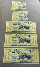 1984 10/20 College Football Ticket Stubs lot of 5 LSU Tigers v Kentucky Wildcats